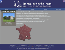 Tablet Screenshot of immo-ardeche.com